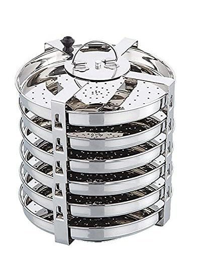 Expresso Expresoo Stainless Steel Thatte Idly, Idiyappam/Dhokla Maker Stand – Includes 6 Idiyappam Plates Perfect for Home & Kitchen Use  - Image 3