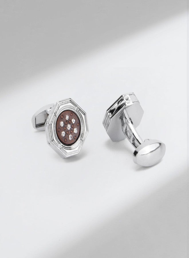 Wynameleri Classic Cufflinks and Tie Pin Tie Clip Set for Men Bronze in Gift Box - Image 3
