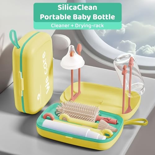 StarAndDaisy Baby Bottle Cleaning Brush With Silicone Bristle for Nipple | 360° Cleaning With Stand, Long Handle, Easy to Clean Narrow & Wide Neck Bottles With Corners - Image 2
