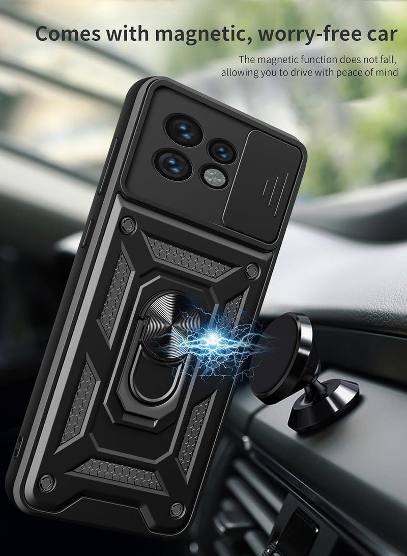 Arabest for Motorola Edge 40 5G Case Cover, Built Slide Camera Protection Cover,Military Heavy Duty Full Body Protective Phone Case - Black - Image 5