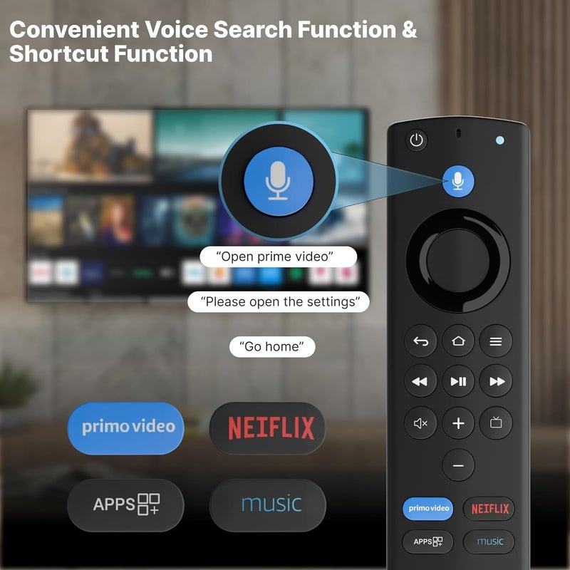 KPDP Original Voice Remote Control Replacement Compatible for FlRE TV Stick and for AMZ FlRE TV Stick - Image 2