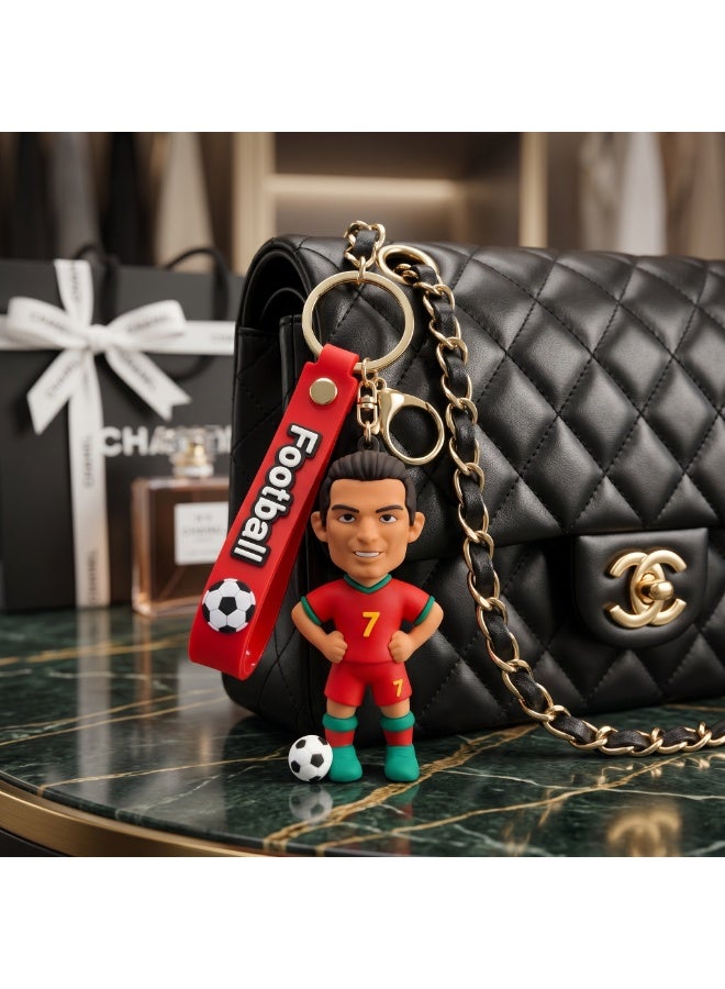 2026 FIFA World Cup USA–Canada–Mexico Keychain | Football Fan Souvenir | Creative Cartoon Design | Cristiano Ronaldo Key Ring | Perfect Gift for Football Lovers ⚽🔑 - Image 3