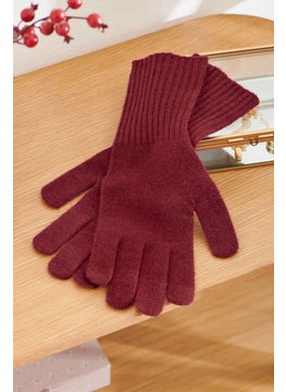 Tchibo Women 1 Pair Textured Gloves, Red  - Image 1