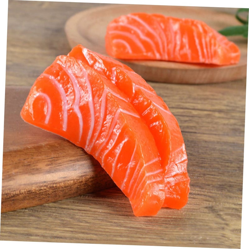 6Pcs Realistic PVC Salmon Model Decor For Home Display And Sushi Restaurant Showcase - Image 4