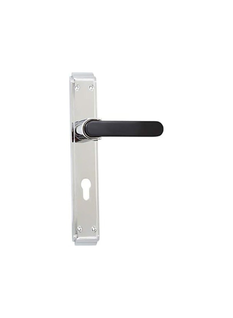 KNP KNP Zinc Door Handle in Silver & Black Finish, combining durability with a modern aesthetic.