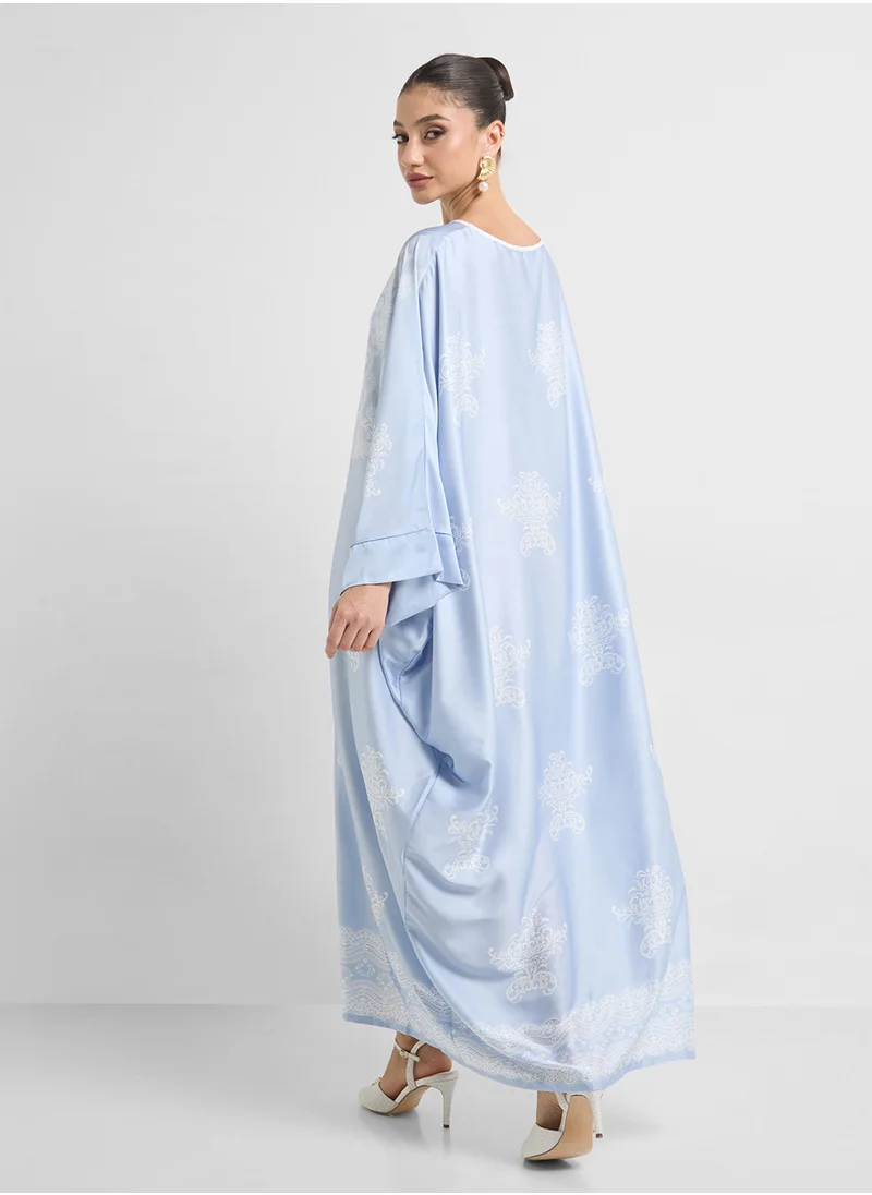 Khizana Printed Night Kaftan