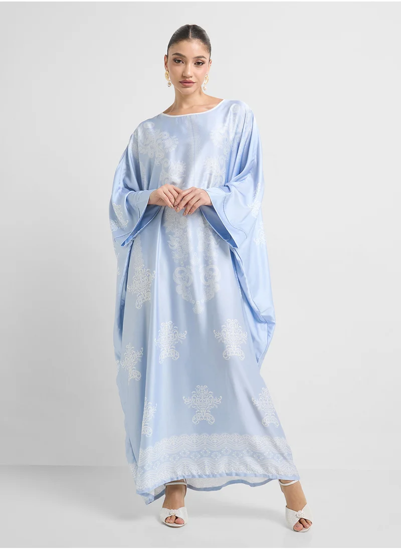 Khizana Printed Night Kaftan