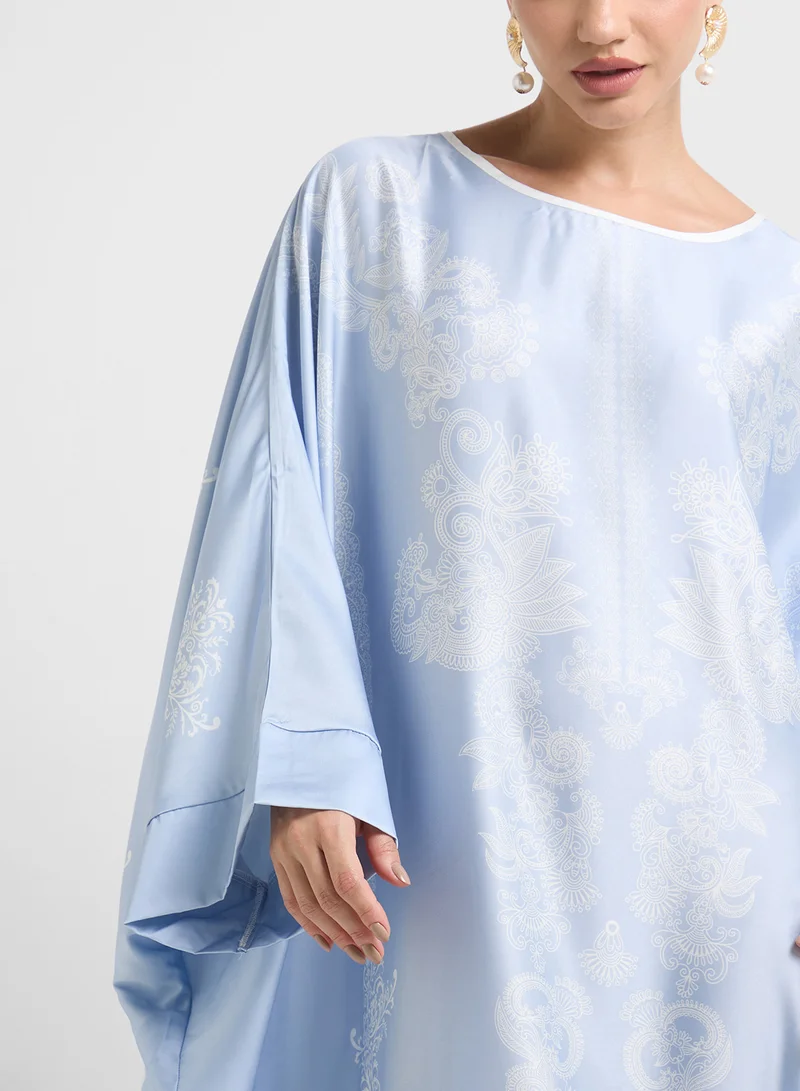 Khizana Printed Night Kaftan
