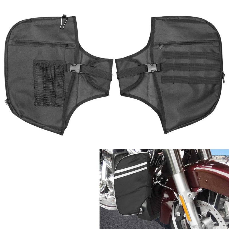 AUFER Motorcycle Highway Crash Bar Cover Soft Lowers Chaps Leg Warmer Bag With Storage Bag Compatible With For Touring Street Glide Road King Road Glide Electra Glide Trike Models 19802024