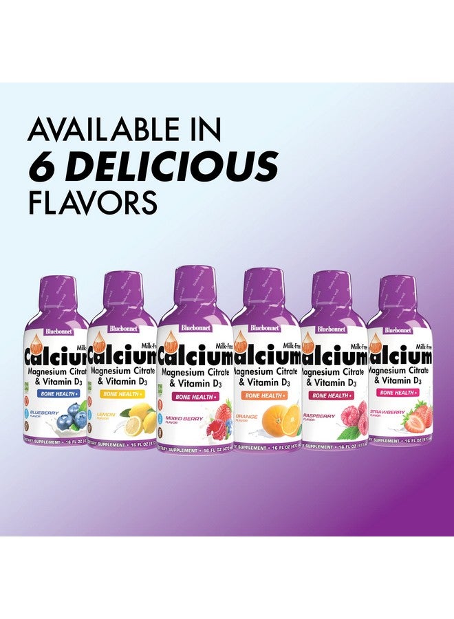 Bluebonnet Nutrition Liquid Calcium Citrate Magnesium Citrate Vitamin D3 Bone Health Gluten Free Soy Free Milk Free Kosher 32 Servings Raspberry Flavor 16 Fl Oz (Pack Of 1) - Image 5