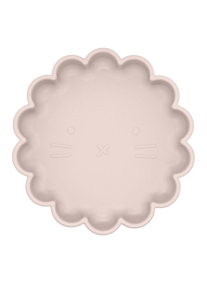 Kushies Baby SILIPLATE Silicone Divided Plate with Suction for Babies, Toddlers and Kids, Lion - Pink - Image 1
