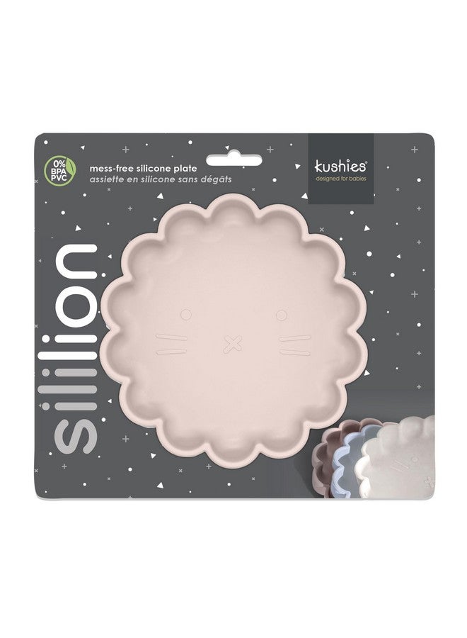 Kushies Baby SILIPLATE Silicone Divided Plate with Suction for Babies, Toddlers and Kids, Lion - Pink - Image 5