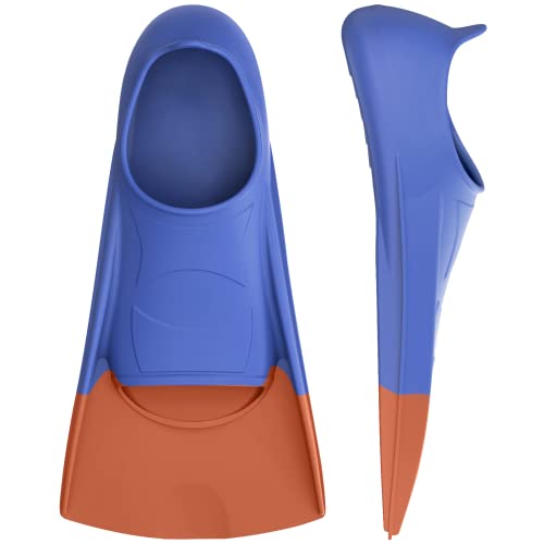 Gintenco Swim Fins, Kids Swim Training Fins for Lap Swimming, Travel Size Flippers with Mesh Bag, Silicone Swimming Fins for Kids Teens Adults Women Men - Image 1