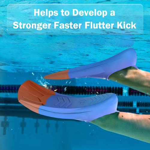 Gintenco Swim Fins, Kids Swim Training Fins for Lap Swimming, Travel Size Flippers with Mesh Bag, Silicone Swimming Fins for Kids Teens Adults Women Men - Image 3