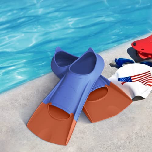 Gintenco Swim Fins, Kids Swim Training Fins for Lap Swimming, Travel Size Flippers with Mesh Bag, Silicone Swimming Fins for Kids Teens Adults Women Men - Image 2