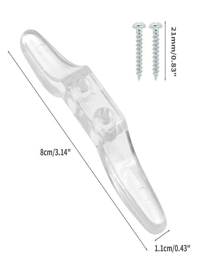 Augiimor 6 Pcs Clear Blind Cleats Transparent Plastic Child Safety Cleat Window Cleat with Screws for Home Office Window Blinds Curtains Sun Shades - Image 2