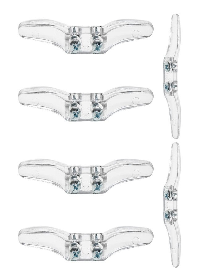 Augiimor 6 Pcs Clear Blind Cleats Transparent Plastic Child Safety Cleat Window Cleat with Screws for Home Office Window Blinds Curtains Sun Shades - Image 5