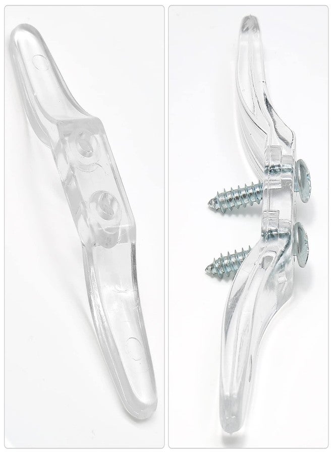 Augiimor 6 Pcs Clear Blind Cleats Transparent Plastic Child Safety Cleat Window Cleat with Screws for Home Office Window Blinds Curtains Sun Shades - Image 4