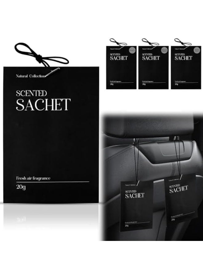 Generic اكياس معطرة للسيارة، معطرات جو مستخلصات نباتية طبيعية تدوم طويلا، اكياس معطرة معلقة برائحة سيارة جديدة، ايضا للغرفة وخزانة الملابس والادراج والخزانة - 3 عبوات  - Image 1