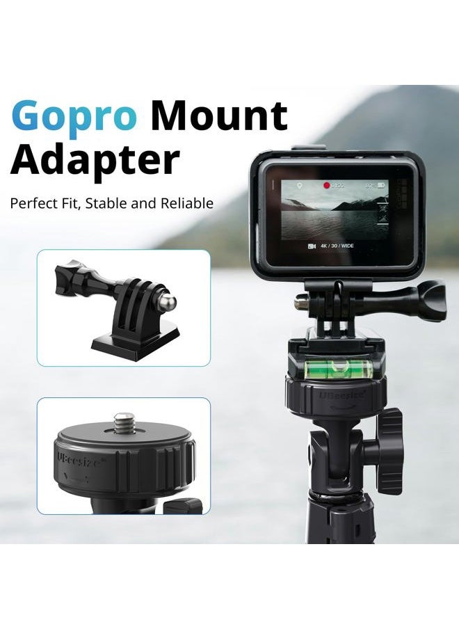 67" Phone Tripod & Selfie Stick, Camera Tripods Stand with Wireless Remote and Phone Holder,Compatible with iPhone Android Phone, Perfect for Selfies/Video Recording/Live Streaming Black