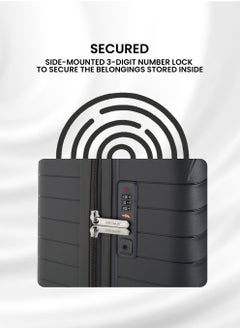 VIPTOUR Trolley Luggage 3 Pieces Set PP Hard Side Bag 360 Degree Spinner Wheels Trolley Luggage Set with TSA Lock  - Image 3