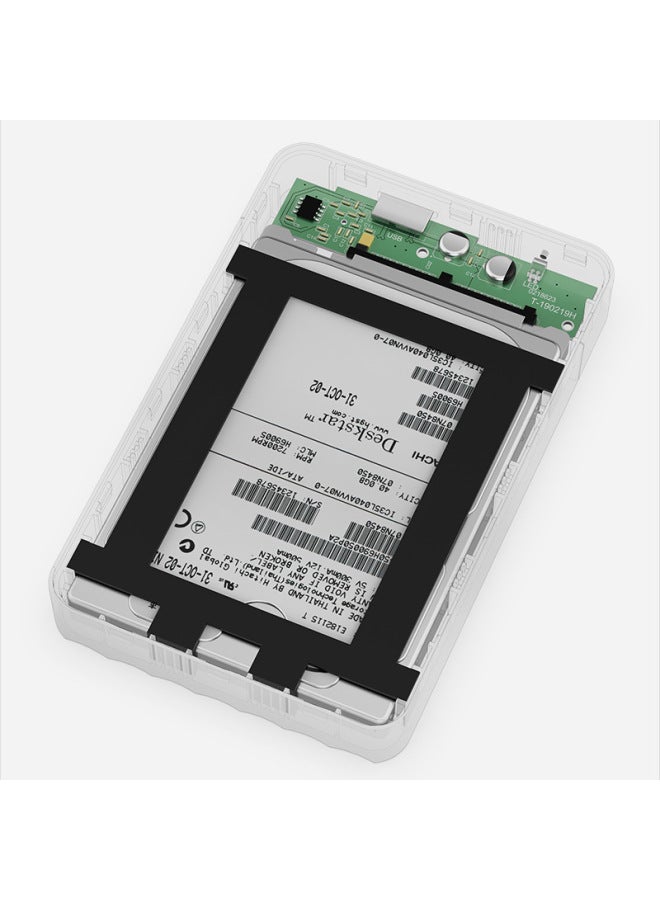 Portable Mobile Hard Disk Box External Shell HDD Mechanical 2.5 Inch-Color:White - Image 5