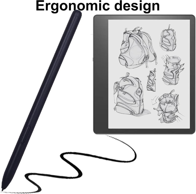 قلم سكريب السعوي لـ Kindle Scribe، قلم ماركر متوافق مع Kindle Scribe، مقاومة لمساحة الكف، 4096 مستوى من حساسية الضغط (أسود) - Image 5