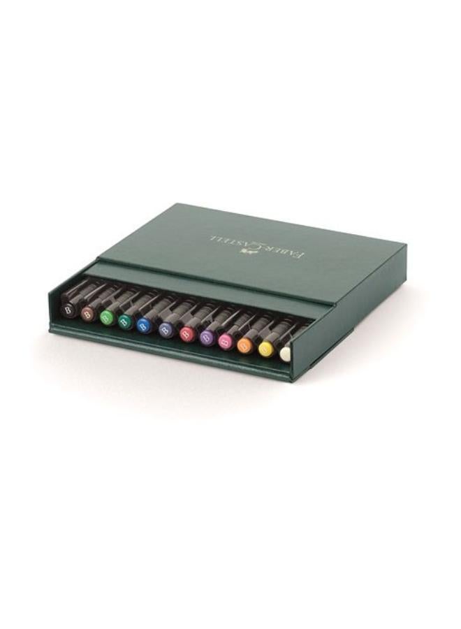 FABER-CASTELL Set Of 12 Pitt Artist Pen Brush Studio Box  - Image 1