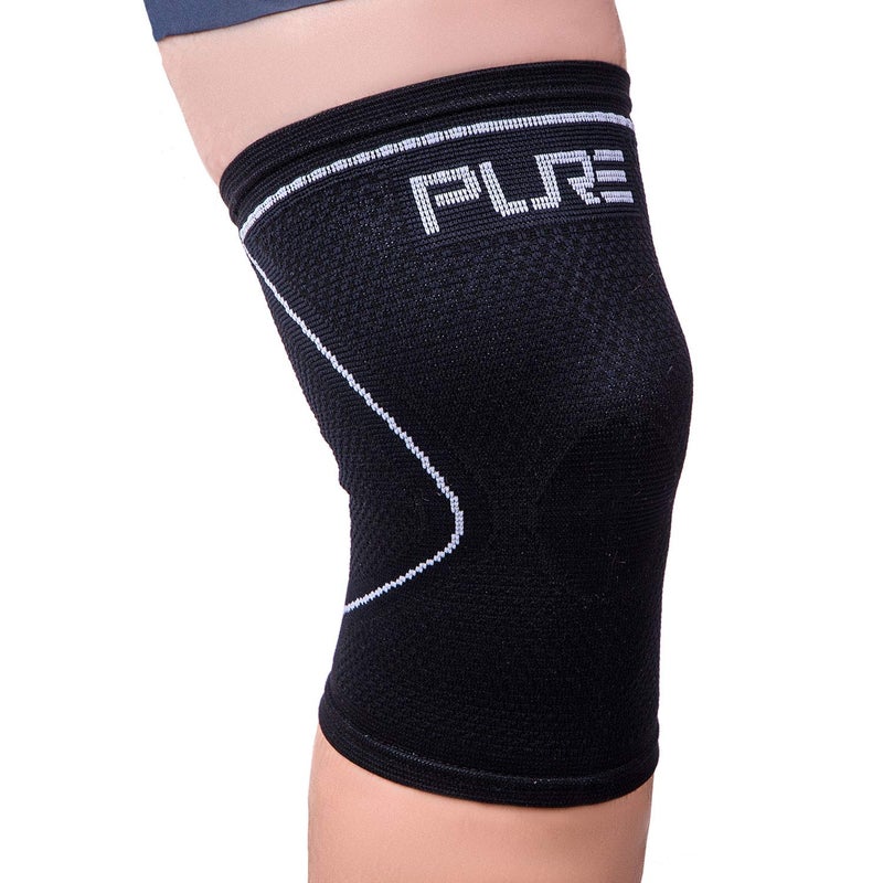 Compression Knee Support Sleeve Relieve Knee Pain Recovery Sleeve for Men and Women Great for Running Weight Lifting Sports Small Black