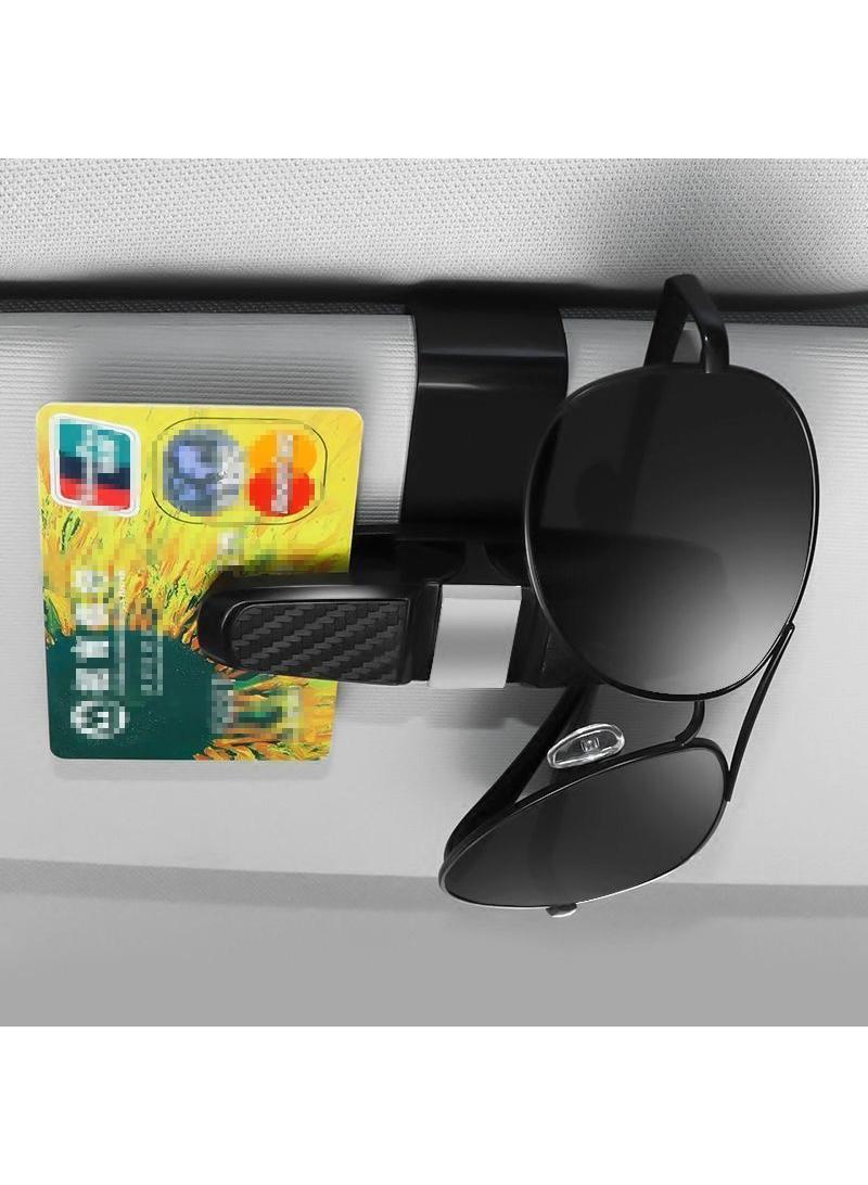 Black Multifunctional Sunglasses Clip Universal Car Glasses Clip Ticket Clip - Image 4