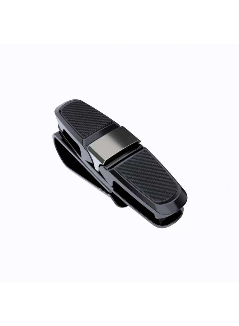 Black Multifunctional Sunglasses Clip Universal Car Glasses Clip Ticket Clip - Image 1