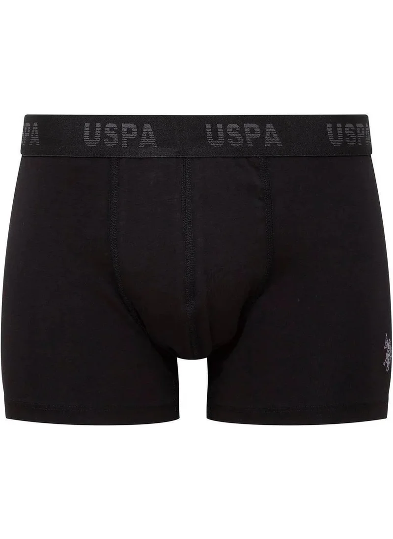 U.S. Polo Assn. 80505 Men's Cotton 3-Pack Boxers-Black-anthracite-printed