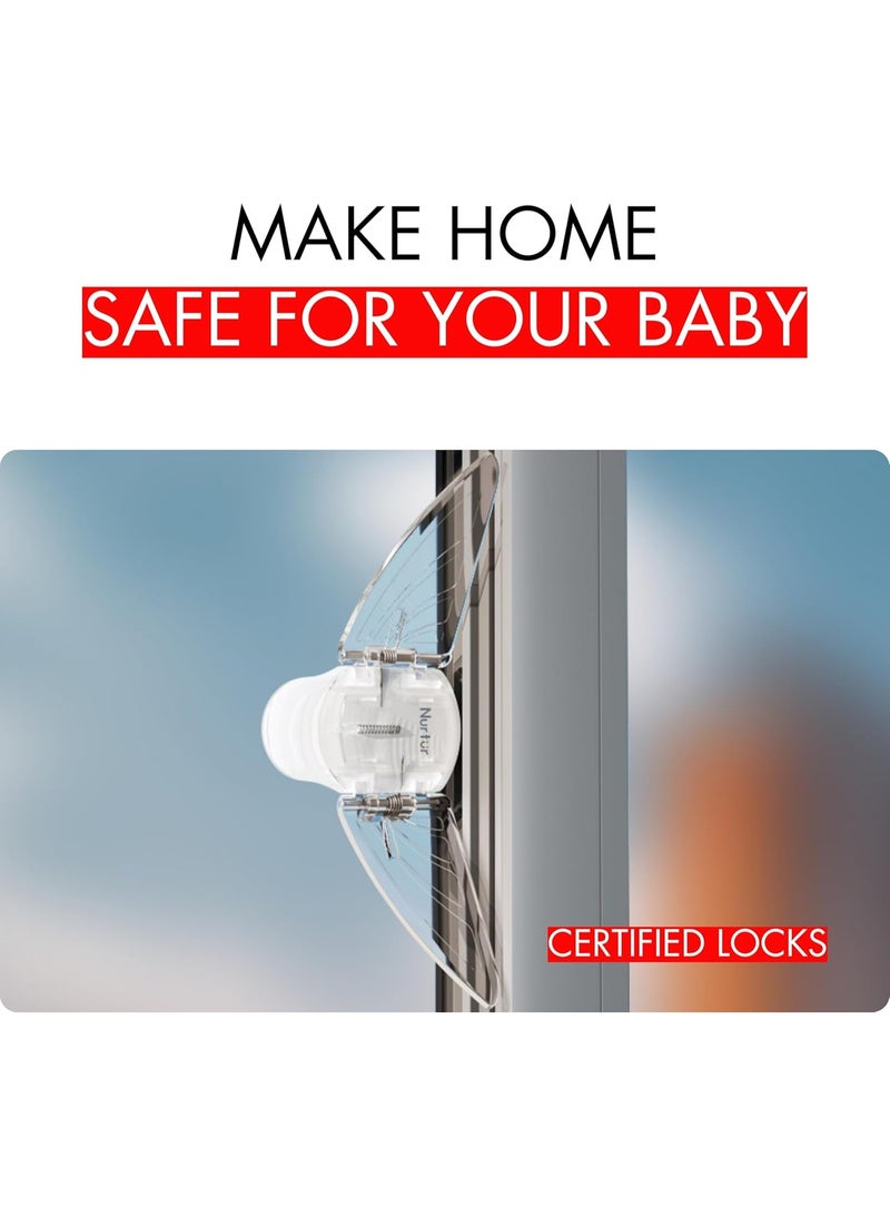 Nurtur Transparent Child Safety Window Lock Sliding Door & Casement - Image 3