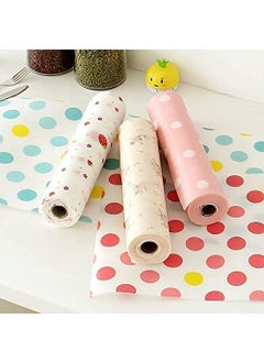 EDBIRET EDBIRET AntiSlip PVC Waterproof Place Mat Kitchen Cupboard Liner Refrigerator and Table Mat 30x500 cm Multicolor  - Image 1
