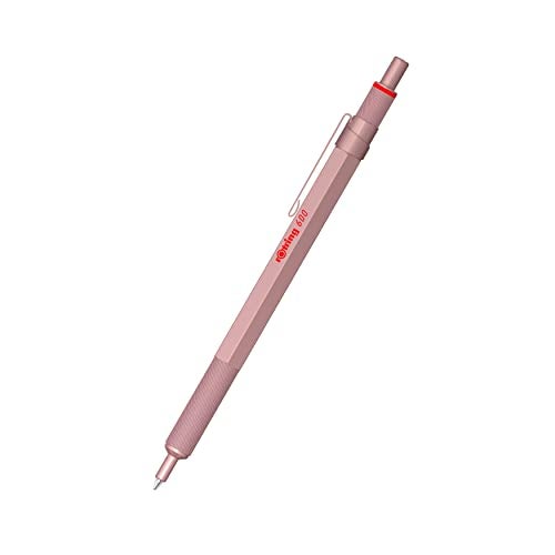 Rotring 600 Metallic Ballpoint Pen Medium Point Black Ink Rose Gold Barrel Refillable 1 Count - Image 1
