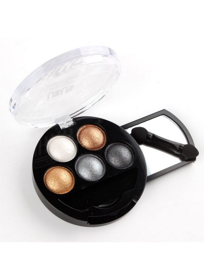 Mallofusa Mallofusa 5 Colors Professional Eye Shadow Palette Eyeshdow Powder Metallic Shimmer Fashion Eye Makeup Charming Highlight Look (Taupe Craze) 4.7oz  - Image 2