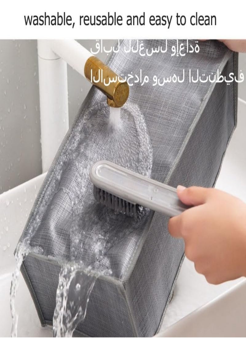 لوكيبا منظم ملابس خزانة 6 قطع مع لوحة دعم - منظم خزانة مقسم 7 شبكات للجينز، القمصان، السراويل، والليجنز - تصميم معياري، صناديق تخزين قابلة للغسل للملابس النسائية  - Image 4