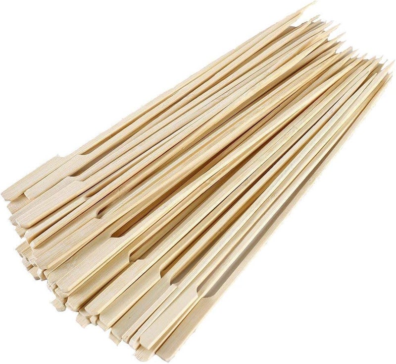 Gmark Bamboo Paddle Skewers 8" 100pc/Bag, Kabob & BBQ Skewers for Outdoor Grilling GM1076 - Image 1