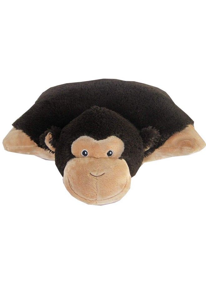 ZooPurrPets Monkey Zoopurr Pets 19" Large 2In1 Stuffed Animal And Pillow With Embroidered Eyes ; Expandable Cushion ; Premium Soft Plush Cute Toy Travel Comfort ; Great Present For Toddlers & Kids  - Image 3