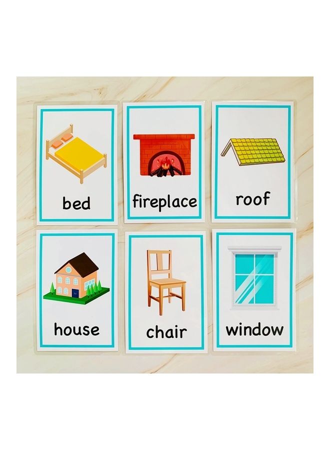 NIBEMINENT 24-Piece English Cognitive Cartoon Educational Flash Cards for Kids 11 X 16cm - Image 3