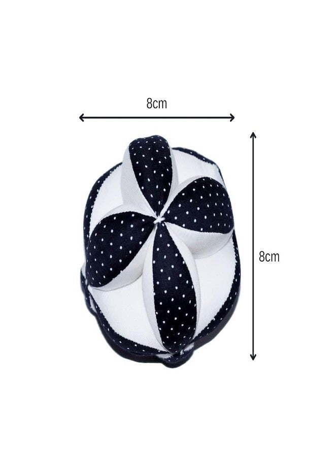 B4BRAIN Newborn Baby Rattle Clutch Ball | Hanging Toy Crib, Stroller, Car Seat | Montessori, Teething Safe | Soft, Black & White | Infant Development | Baby Shower Gift | 0,1,2,3,6 Months to 1 Year - Image 3