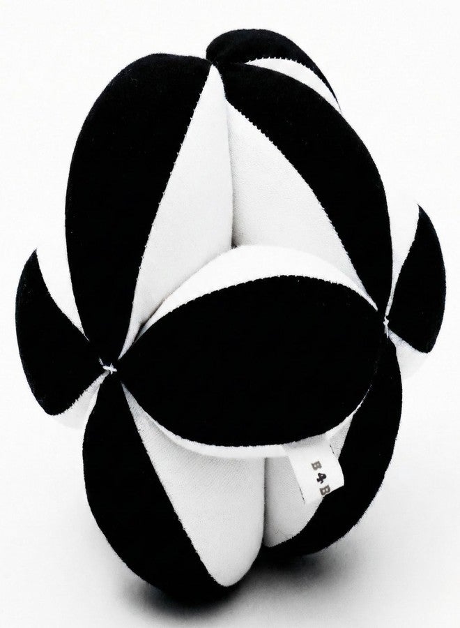 B4BRAIN Newborn Baby Rattle Clutch Ball | Hanging Toy Crib, Stroller, Car Seat | Montessori, Teething Safe | Soft, Black & White | Infant Development | Baby Shower Gift | 0,1,2,3,6 Months to 1 Year - Image 5