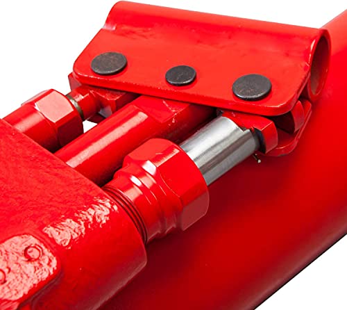 BIG RED T30808 Torin Hydraulic Long Ram Jack with Double Piston Pump and Clevis Base (Fits: Garage/Shop Cranes, Engine Hoists, and More): 8 Ton (16,000 lb) Capacity, Red - Image 4