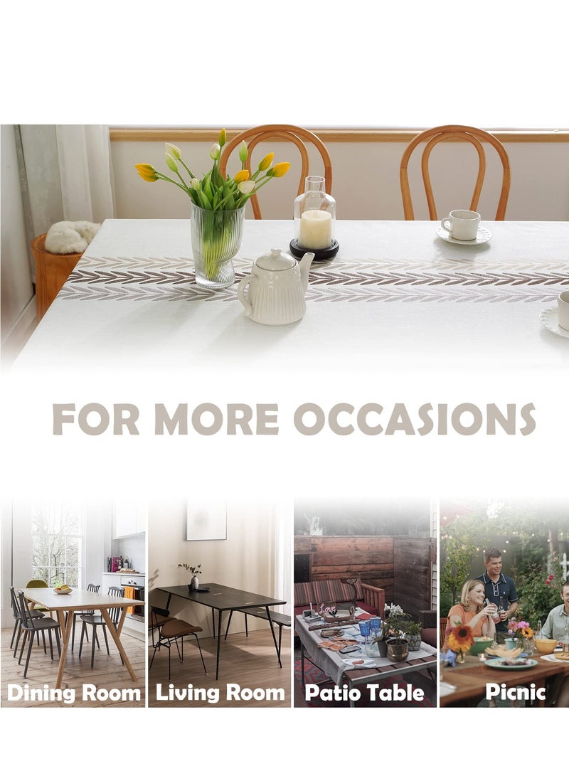 SYOSI Table Cloth, Waterproof Rectangular Tablecloth, Kitchen Dinning Tabletop Decoration, Fabric Table Cover for Outdoor and Indoor Use - Image 5