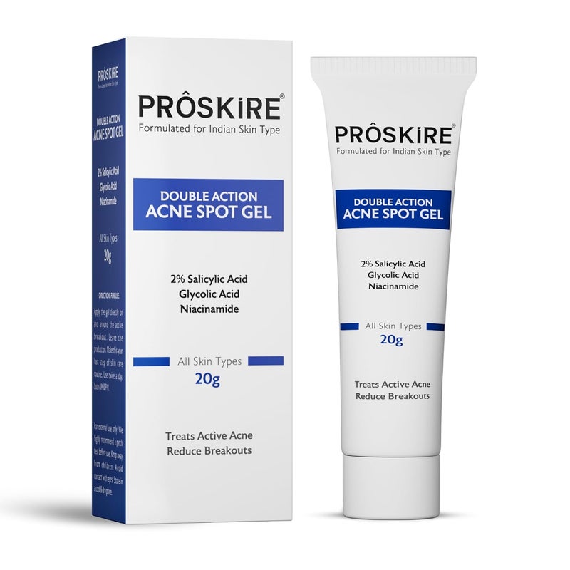 Proskire Double Action Acne Spot Gel For Acne Pimples Blackheads Whiteheads  Oil Control - Image 1