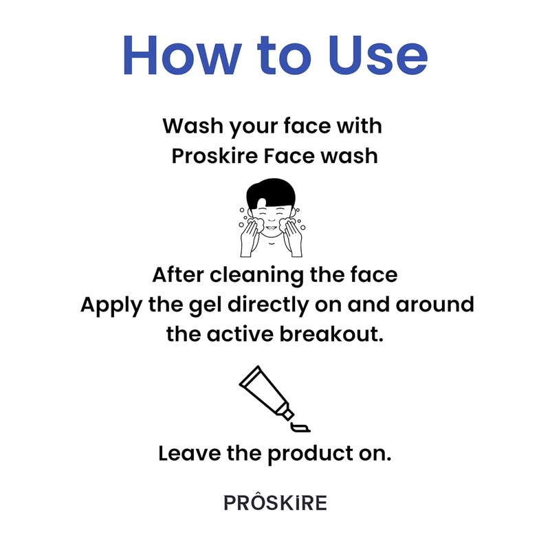 Proskire Double Action Acne Spot Gel For Acne Pimples Blackheads Whiteheads  Oil Control - Image 4