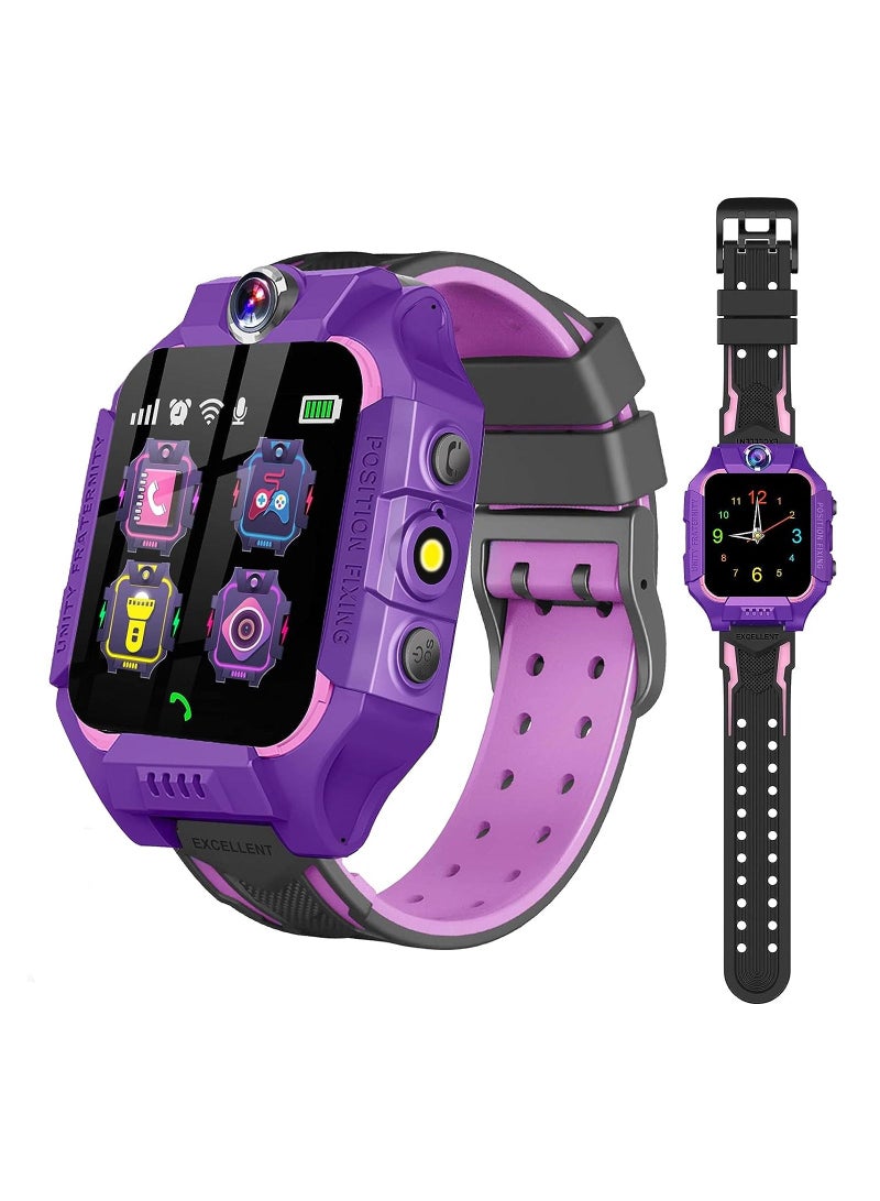 BUYCO Kids Smart Watch Sim Card SOS Call Phone Smartwatch For Children Watch Waterproof Camera Location Tracker for boys and girls with free cartoon gift inside - Image 1
