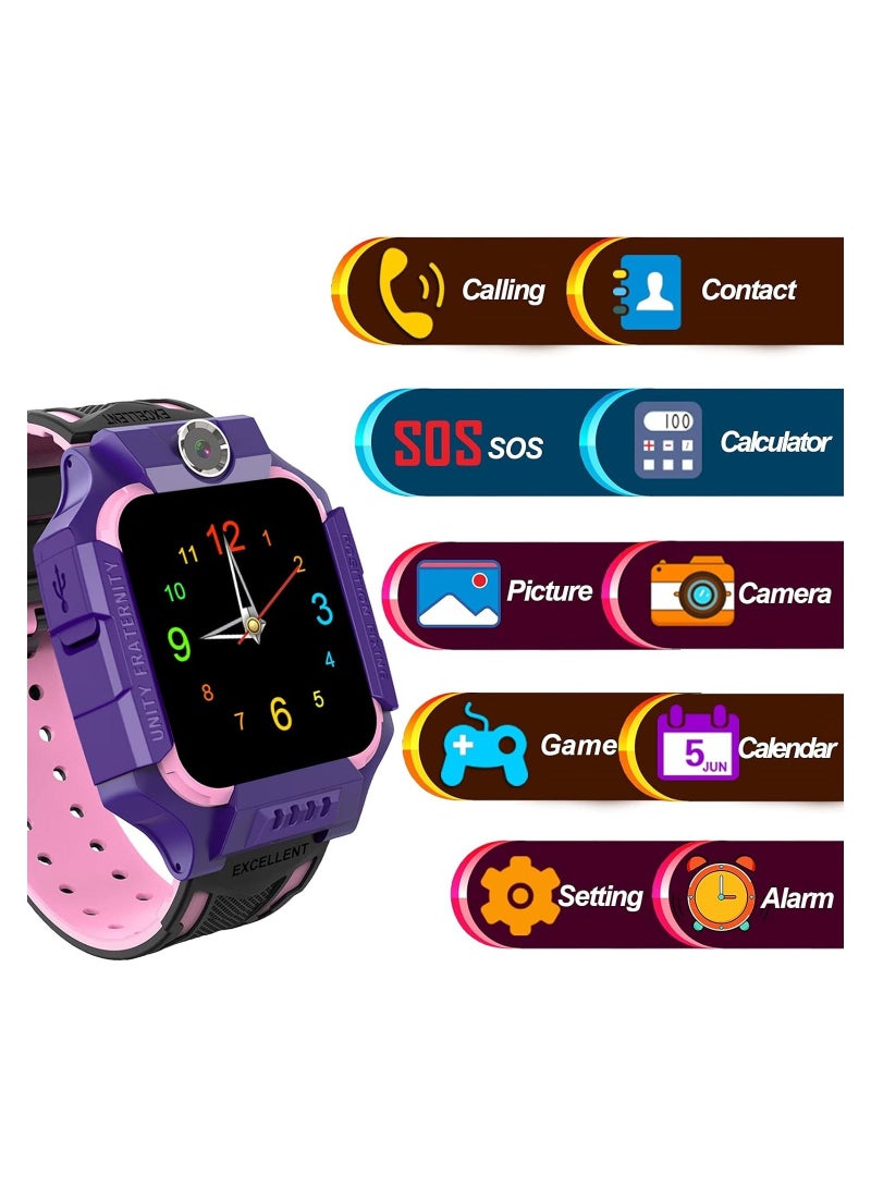 BUYCO Kids Smart Watch Sim Card SOS Call Phone Smartwatch For Children Watch Waterproof Camera Location Tracker for boys and girls with free cartoon gift inside - Image 2