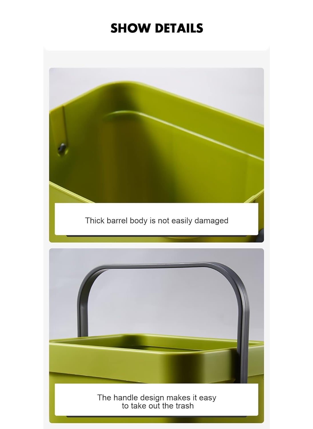 shopurb shopurb Hanging Small Trash Can with Lid Under Sink for KitchenCompost Bin Indoor Kitchen Sealed Food Waste Bin for Countertop Mountable Garbage Can for Bathroom Dustbin 5L  - Image 5
