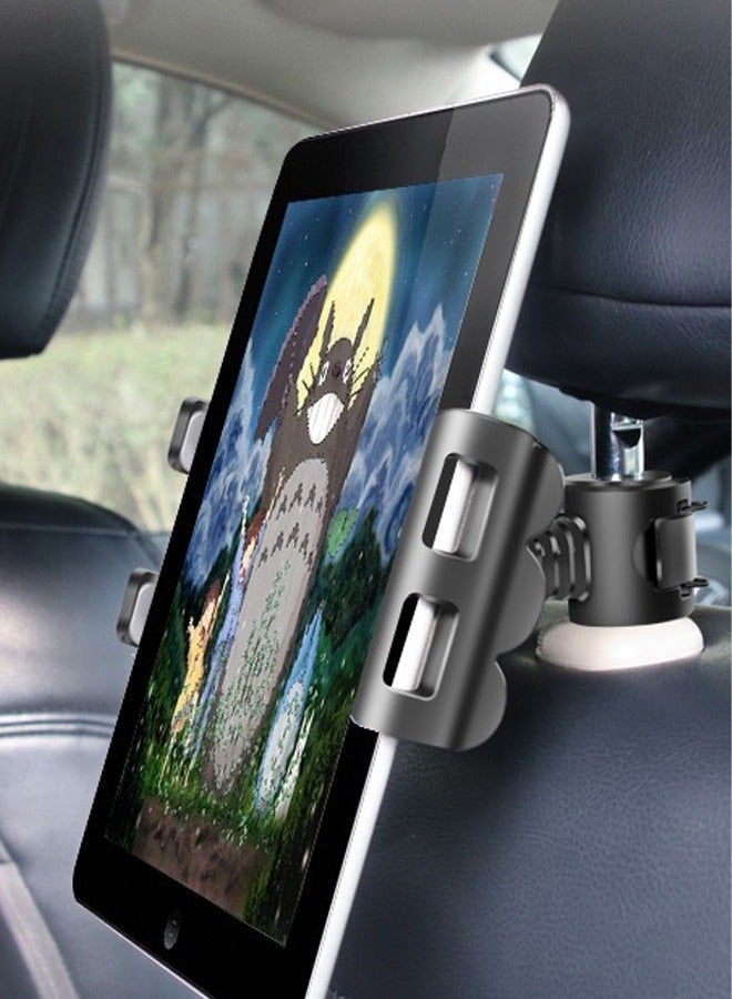 LEDIN Universal Car Headrest Mount Holder - Flexible 360° Rotatable ABS Smartphone & Tablet Stand, Non-Waterproof Auto Device Cradle, Adjustable Clamp for Navigation & Live Streaming - Compatible with Multiple Vehicles - Image 2